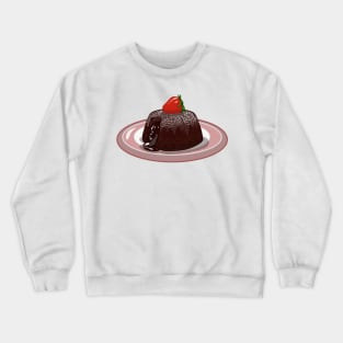 Chocolate lava cake cartoon illustration Crewneck Sweatshirt